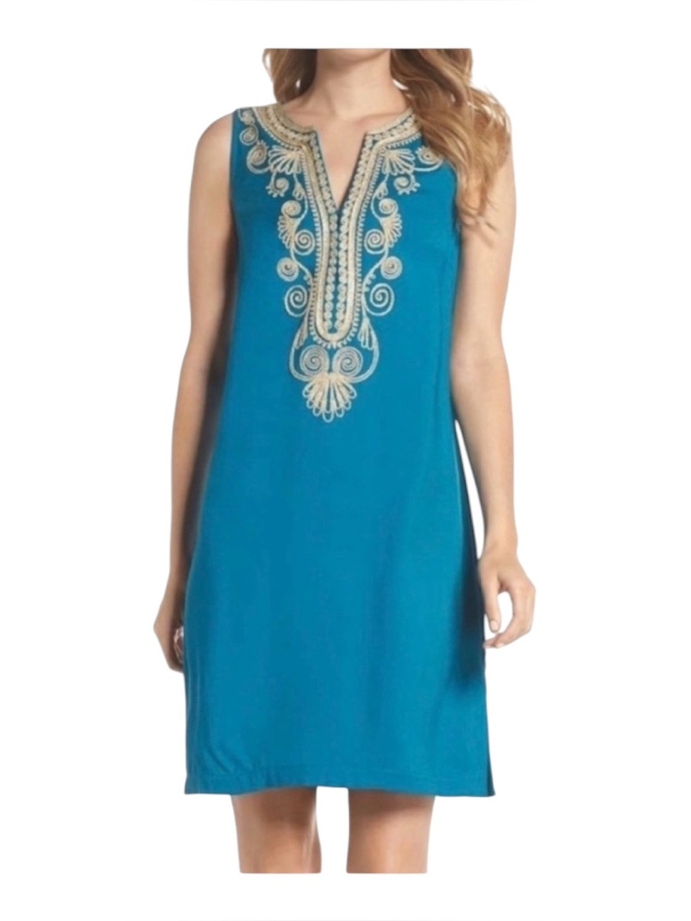 Lilly Pulitzer Green Tidal Wave Carlotta Stretch Shift Tag - women’s 12 or XL